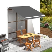 vidaXL Awning Top Sunshade Canvas Anthracite 118.1