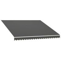 vidaXL Awning Top Sunshade Canvas Anthracite 118.1