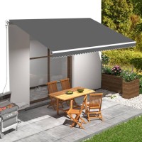 vidaXL Awning Top Sunshade Canvas Anthracite 196.9