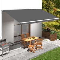 vidaXL Awning Top Sunshade Canvas Anthracite 236.2