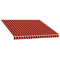 vidaXL Awning Top Sunshade Canvas Orange & Brown 118.1