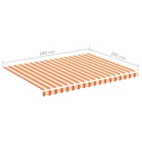 vidaXL Replacement Fabric for Awning Yellow and Orange 13.1'x9.8'