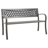 Vidaxl Patio Bench 49.2 Steel Gray