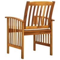 vidaXL Patio Dining Chairs 4 pcs with Cushions Solid Wood Acacia