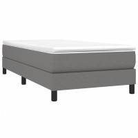 Vidaxl Box Spring Bed Frame Dark Gray 39.4X74.8 Twin Fabric