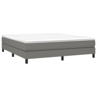 Vidaxl Box Spring Bed Frame Dark Gray 76X79.9 King Fabric