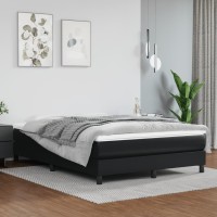 Vidaxl Box Spring Bed Frame Black 59.8X79.9 Queen Faux Leather