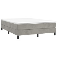 vidaXL Bed Frame Light Gray 53.9