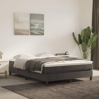 vidaXL Bed Frame Dark Gray 53.9