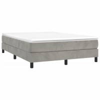 Vidaxl Box Spring Bed Frame Light Gray 59.8X79.9 Queen Velvet