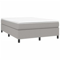 Vidaxl Box Spring Bed Frame Light Gray 59.8X79.9 Queen Fabric