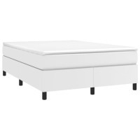 Vidaxl Box Spring Bed Frame White 59.8X79.9 Queen Faux Leather