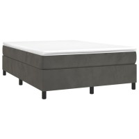 Vidaxl Box Spring Bed Frame Dark Gray 59.8X79.9 Queen Velvet