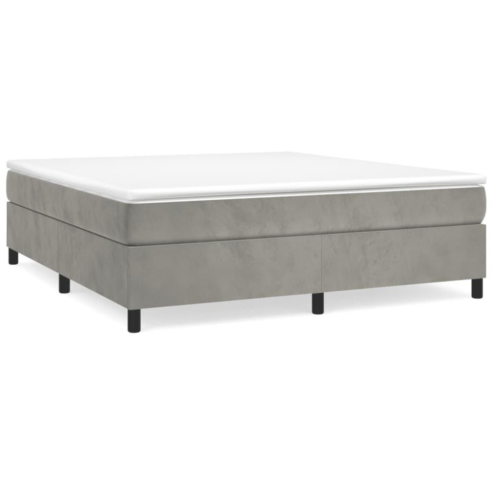 vidaXL Bed Frame Light Gray 72