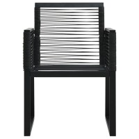 Vidaxl Patio Chairs 4 Pcs Rope Rattan Black