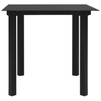 vidaXL Patio Dining Table Black 31.5