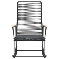 Vidaxl Patio Rocking Chair Black 23.2X31.3X40.9 Pvc Rattan