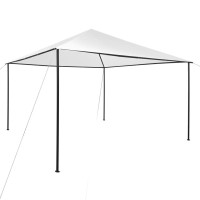 vidaXL Gazebo 13.1'x13.1'x9.8' White 0.6 oz/ft虏