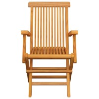 vidaXL Patio Chairs 3 pcs Solid Teak Wood