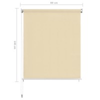 vidaXL Outdoor Roller Blind Cream 31.5