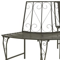 vidaXL Patio Half Round Tree Bench 63