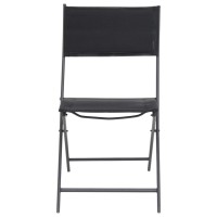 vidaXL Folding Patio Chairs 4 pcs Steel and Textilene