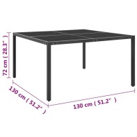 vidaXL Patio Table Anthracite 51.2