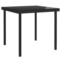 vidaXL Patio Dining Table Black 31.5