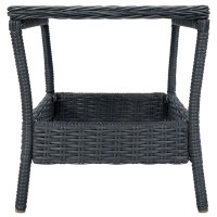 Vidaxl Patio Table Dark Gray 17.7X17.7X18.3 Poly Rattan