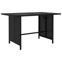 vidaXL Patio Dining Table Black 43.3