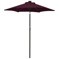 vidaXL Parasol with LED Lights Bordeaux Red 78.7