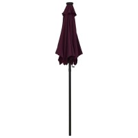 vidaXL Parasol with LED Lights Bordeaux Red 78.7