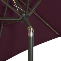 vidaXL Parasol with LED Lights Bordeaux Red 78.7