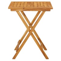 Vidaxl Folding Patio Table 23.6X23.6X29.5 Solid Acacia Wood