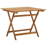 Vidaxl Folding Patio Table 35.4X35.4X29.5 Solid Acacia Wood
