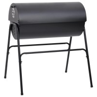 vidaXL Barrel Grill with 2 Cooking Grids Black 31.5