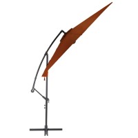 vidaXL Cantilever Umbrella with Aluminum Pole Terracotta 118.1