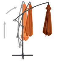 vidaXL Cantilever Umbrella with Aluminum Pole Terracotta 118.1