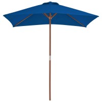 vidaXL Outdoor Parasol with Wooden Pole Blue 59.1