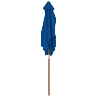 vidaXL Outdoor Parasol with Wooden Pole Blue 59.1