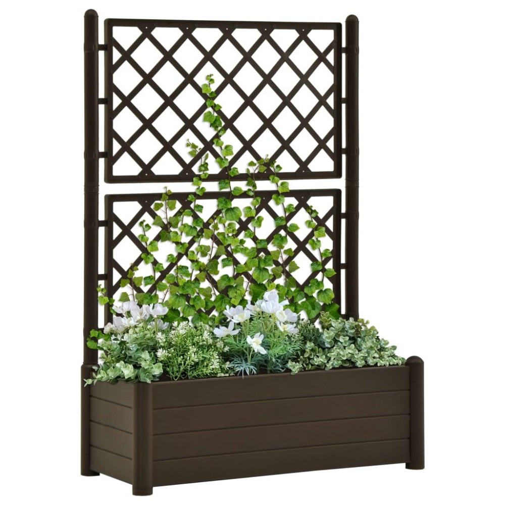 vidaXL Garden Planter with Trellis 39.4