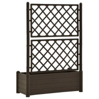 vidaXL Garden Planter with Trellis 39.4