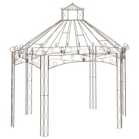 vidaXL Garden Pavilion Antique Brown 157.5