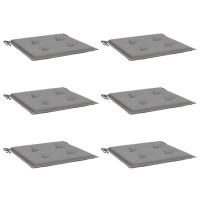 vidaXL Garden Chair Cushions 6 pcs Gray 15.7