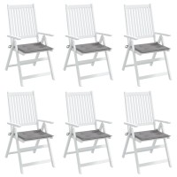 vidaXL Garden Chair Cushions 6 pcs Gray 19.7
