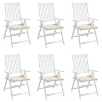 vidaXL Garden Chair Cushions 6 pcs Cream 19.7