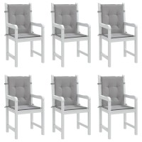 vidaXL Garden Lowback Chair Cushions 6 pcs Gray 39.4