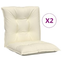 vidaXL Garden Lowback Chair Cushions 2 pcs Cream 39.4