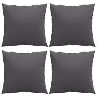 Vidaxl Throw Pillows 4 Pcs Anthracite 15.7X15.7 Fabric