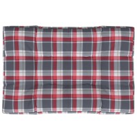 vidaXL Pallet Cushion Red Check Pattern 47.2